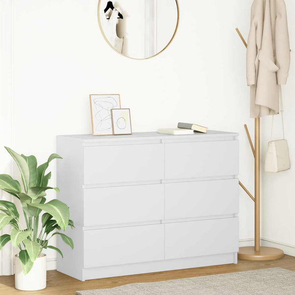 Weißes Sideboard Christian 100x35x76cm (Holz)