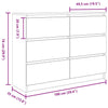 Betoninharmaa senkki Christian 100x35x76cm (puinen)