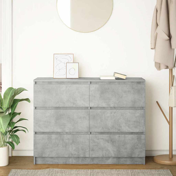 Betoninharmaa senkki Christian 100x35x76cm (puinen)