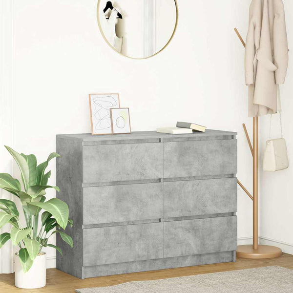 Betoninharmaa senkki Christian 100x35x76cm (puinen)