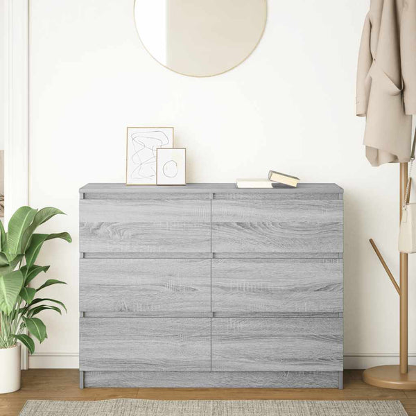 Harmaa senkki Christian 100x35x76cm (engineered wood)