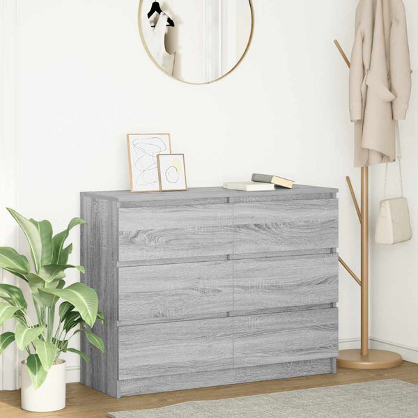 Harmaa senkki Christian 100x35x76cm (engineered wood)