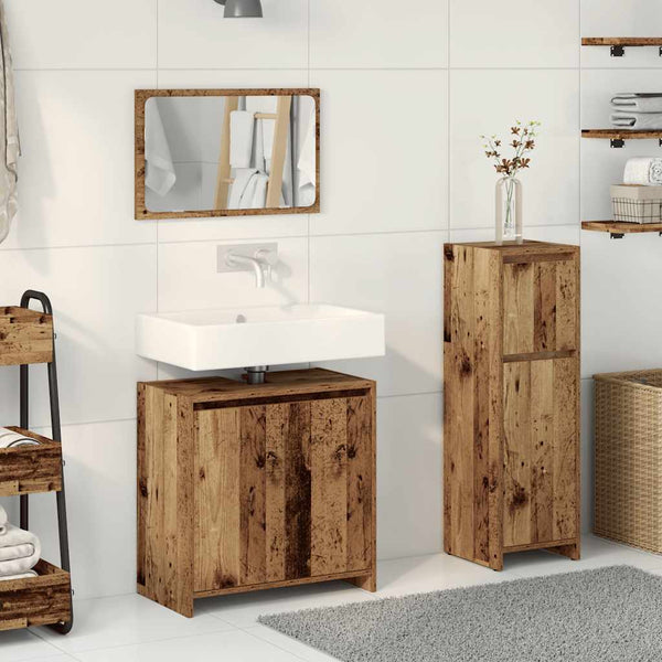 Badezimmermöbel-Set Precup (3-teilig, Altholz, Holz)