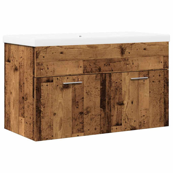 Miercurean Badezimmermöbel-Set (2-teilig, Altholz, Holz)