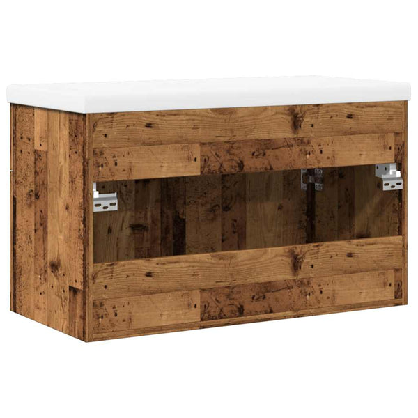 Miercurean Badezimmermöbel-Set (2-teilig, Altholz, Holz)