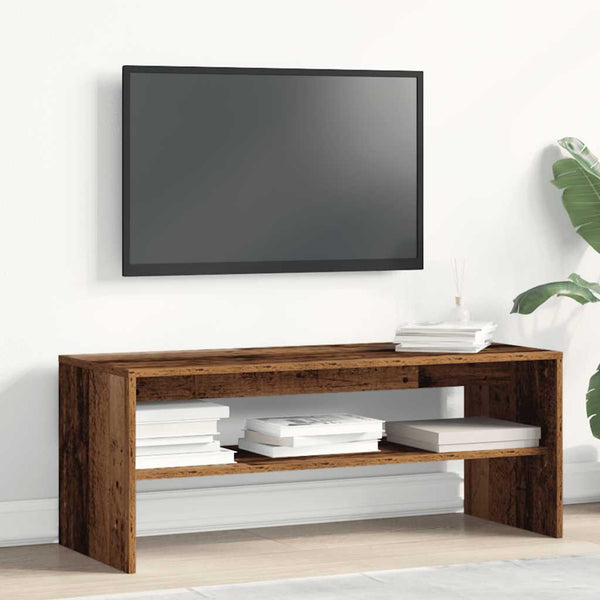 Vanha puu tv-taso Mahler 100x40x40cm (lastulevy)