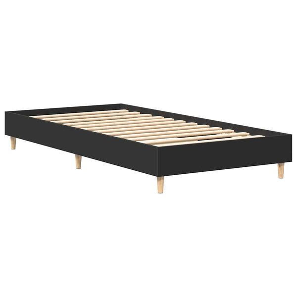 Musta sängynrunko Margarusa 100x200cm (ei patjaa engineered wood)