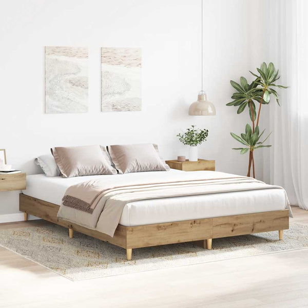 Artisan oak sängynrunko ei patjaa Margarusa 90x200cm (engineered wood)