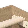 Artisan oak sängynrunko ei patjaa Margarusa 90x200cm (engineered wood)