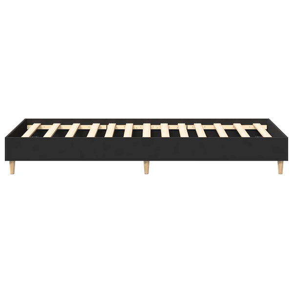 Musta sängynrunko ei patjaa Margarusa 90x190cm (engineered wood)