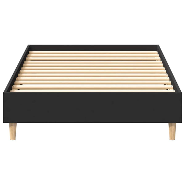 Musta sängynrunko ei patjaa Margarusa 75x190cm (engineered wood)