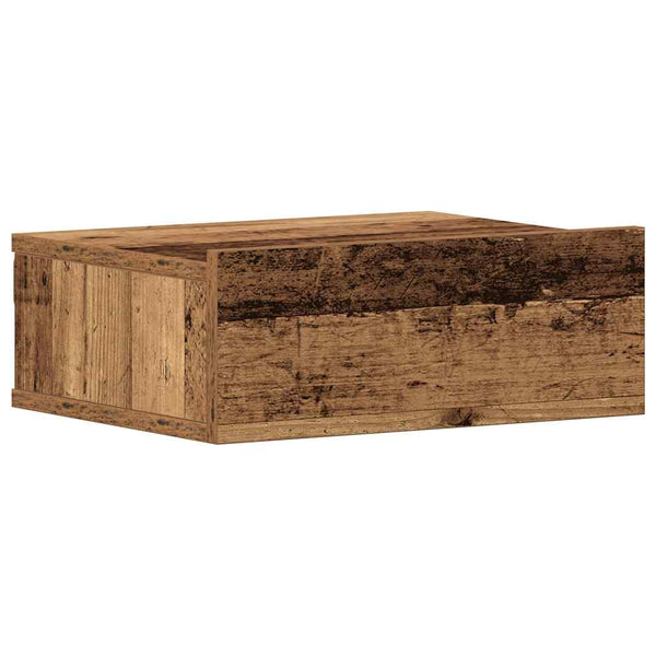 Nachttisch Saif aus Altholz, schwebend, 40x32x15cm (Holzwerkstoff)
