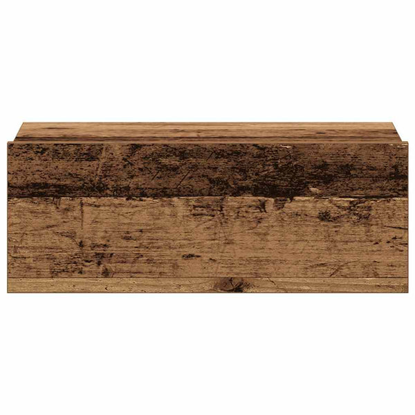 Nachttisch Saif aus Altholz, schwebend, 40x32x15cm (Holzwerkstoff)