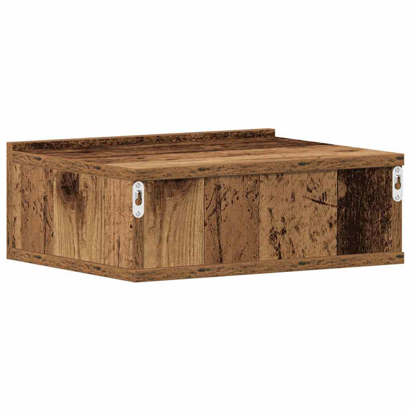 Nachttisch Saif aus Altholz, schwebend, 40x32x15cm (Holzwerkstoff)