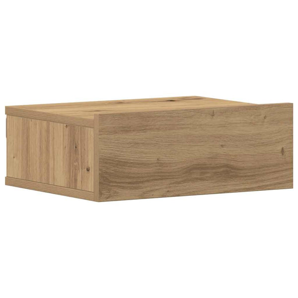 Handwerker Eiche schwebender Nachttisch Saif 40x32x15cm (Holz)
