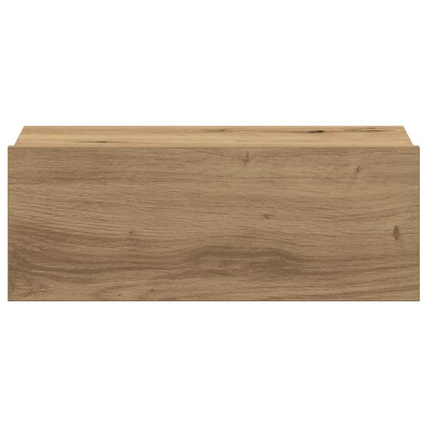 Handwerker Eiche schwebender Nachttisch Saif 40x32x15cm (Holz)