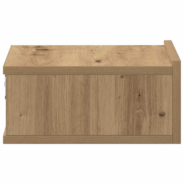 Handwerker Eiche schwebender Nachttisch Saif 40x32x15cm (Holz)
