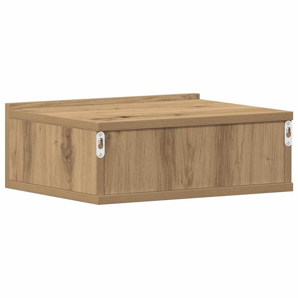 Handwerker Eiche schwebender Nachttisch Saif 40x32x15cm (Holz)