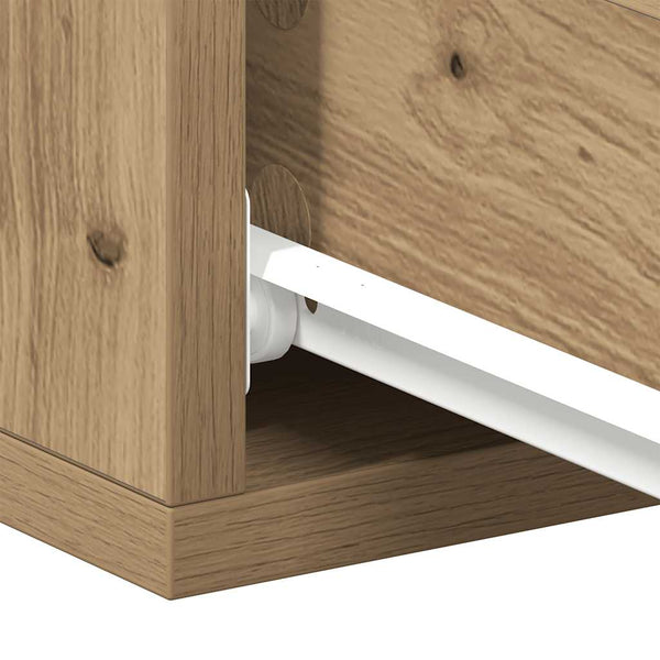 Handwerker Eiche schwebender Nachttisch Saif 40x32x15cm (Holz)