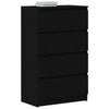 Schwarzes Sideboard Nance 60x35x98,5cm (Holz)