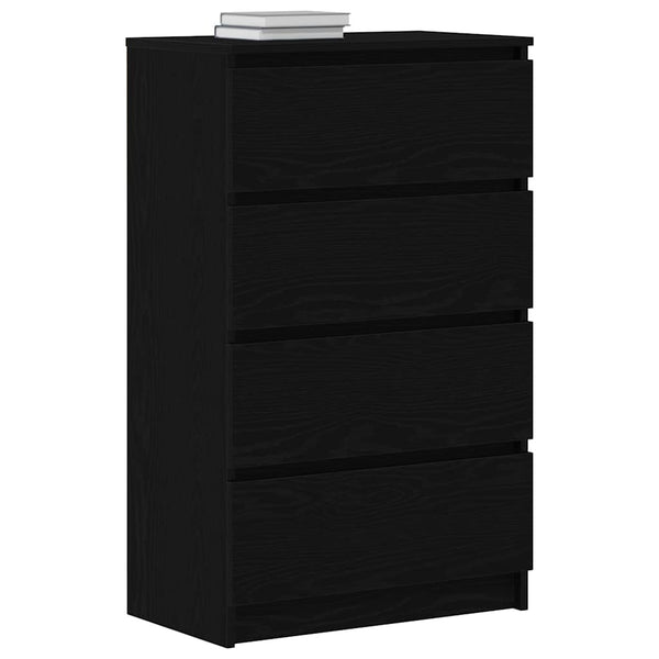 Schwarzes Sideboard Nance 60x35x98,5cm (Holz)
