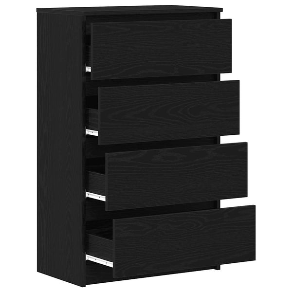 Schwarzes Sideboard Nance 60x35x98,5cm (Holz)