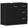 Waschtischunterschrank Arethya aus schwarzer Eiche, 63x30x54cm (Holz)