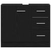 Waschtischunterschrank Arethya aus schwarzer Eiche, 63x30x54cm (Holz)