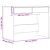 Schwarzer Eichenschreibtisch Claudius 101x50x76,5cm (Holz)