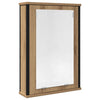 Handwerklicher Eichenholz-Spiegelschrank Bondrea 42x12x60cm