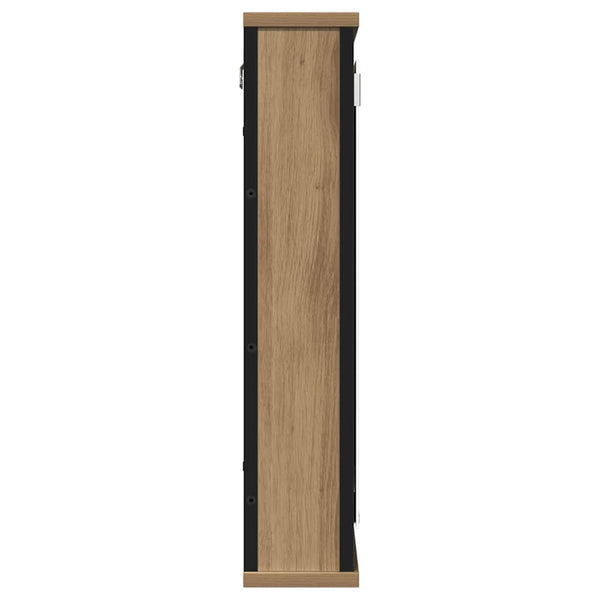 Handwerklicher Eichenholz-Spiegelschrank Bondrea 42x12x60cm