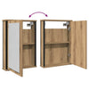 Handwerklicher Eichenholz-Spiegelschrank Bondrea 42x12x60cm