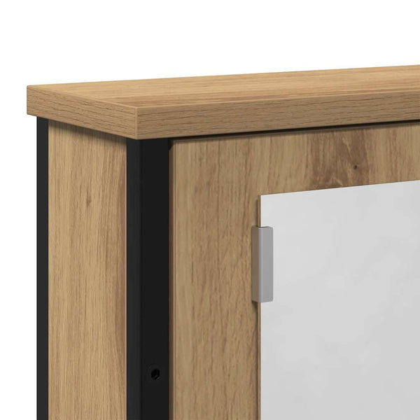 Handwerklicher Eichenholz-Spiegelschrank Bondrea 42x12x60cm