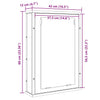Handwerklicher Eichenholz-Spiegelschrank Bondrea 42x12x60cm