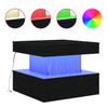 Couchtisch Claudie, schwarz, 50x50x40cm (LED Eiche)