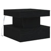 Couchtisch Claudie, schwarz, 50x50x40cm (LED Eiche)