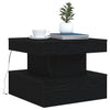 Couchtisch Claudie, schwarz, 50x50x40cm (LED Eiche)