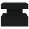 Couchtisch Claudie, schwarz, 50x50x40cm (LED Eiche)
