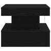 Couchtisch Claudie, schwarz, 50x50x40cm (LED Eiche)