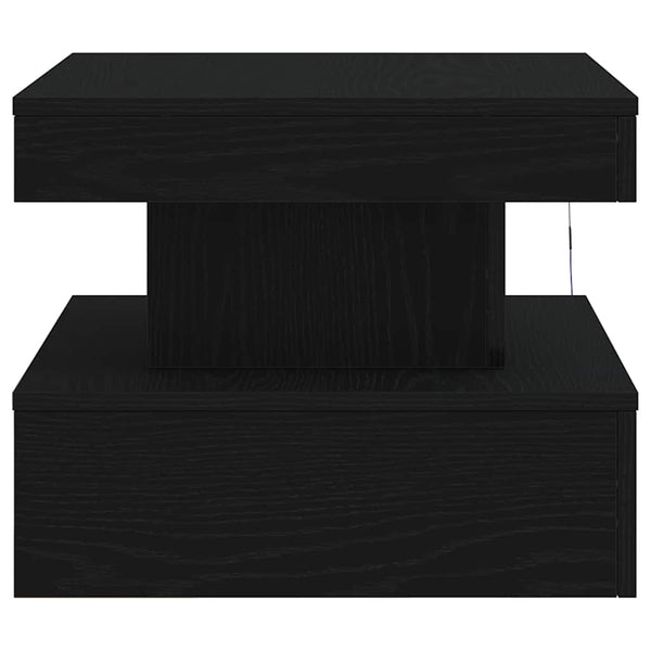 Couchtisch Claudie, schwarz, 50x50x40cm (LED Eiche)