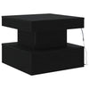 Couchtisch Claudie, schwarz, 50x50x40cm (LED Eiche)