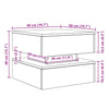 Schwarzer Couchtisch mit LED-Beleuchtung Celestina 50x50x40cm (Eiche)