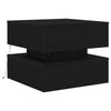 Schwarzer Couchtisch mit LED-Beleuchtung Celestina 50x50x40cm (Eiche)