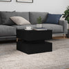 Schwarzer Couchtisch mit LED-Beleuchtung Celestina 50x50x40cm (Eiche)