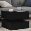 Schwarzer Couchtisch mit LED-Beleuchtung Celestina 50x50x40cm (Eiche)