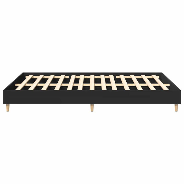Schwarzer Bettrahmen ohne Matratze Voiculescu 150x200cm (Holz)