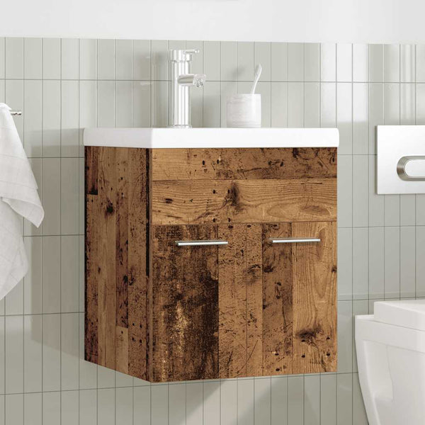 Waschtischunterschrank mit integriertem Waschbecken und Wasserhahn Miercurean