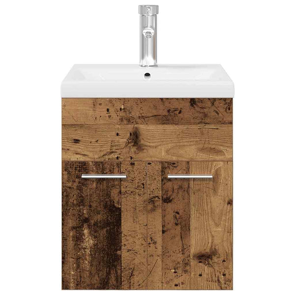 Waschtischunterschrank mit integriertem Waschbecken und Wasserhahn Miercurean