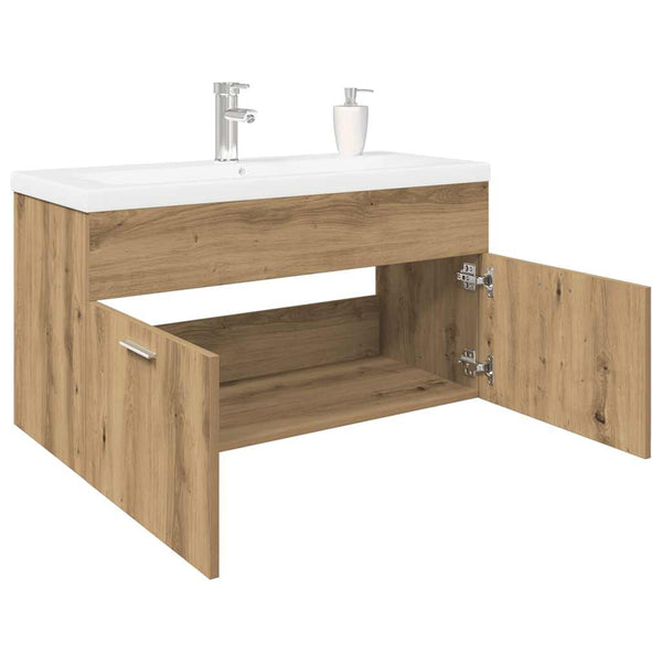 Waschtischunterschrank mit integriertem Waschbecken Miercurea (Handwerkereiche)