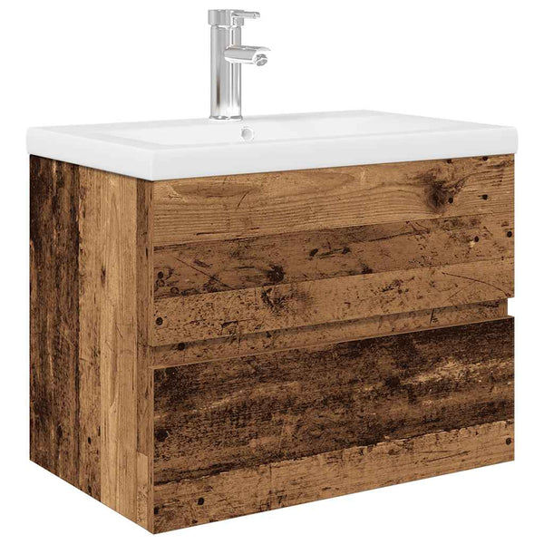 Waschbeckenunterschrank Gavin (mit Wasserhahn und integriertem Waschbecken)